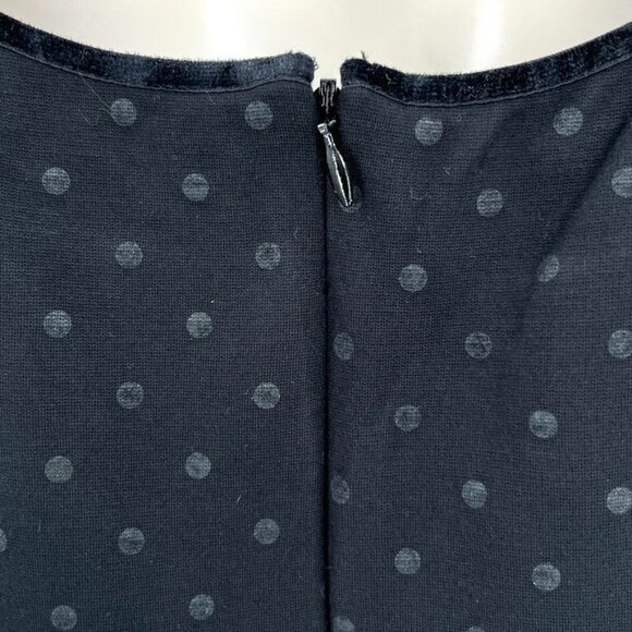 Talbots Polka Dot Dress Size 8P Black, Sleeveless, Knee Length, Round Neck - Picture 5 of 8